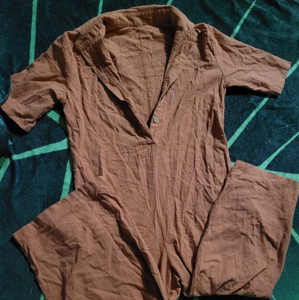 Women's Orange Jumpsuit - Picture 2 of 3